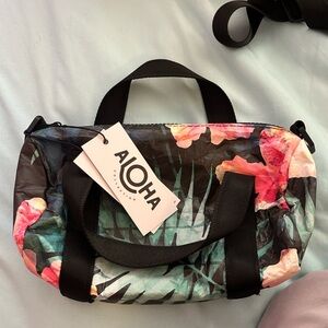 Aloha collection mini duffel - hibiscus palm print